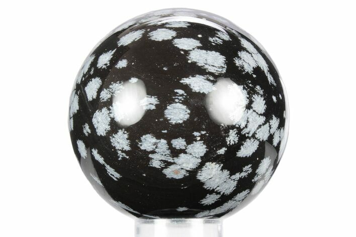 Polished Snowflake Obsidian Sphere - Utah #360415